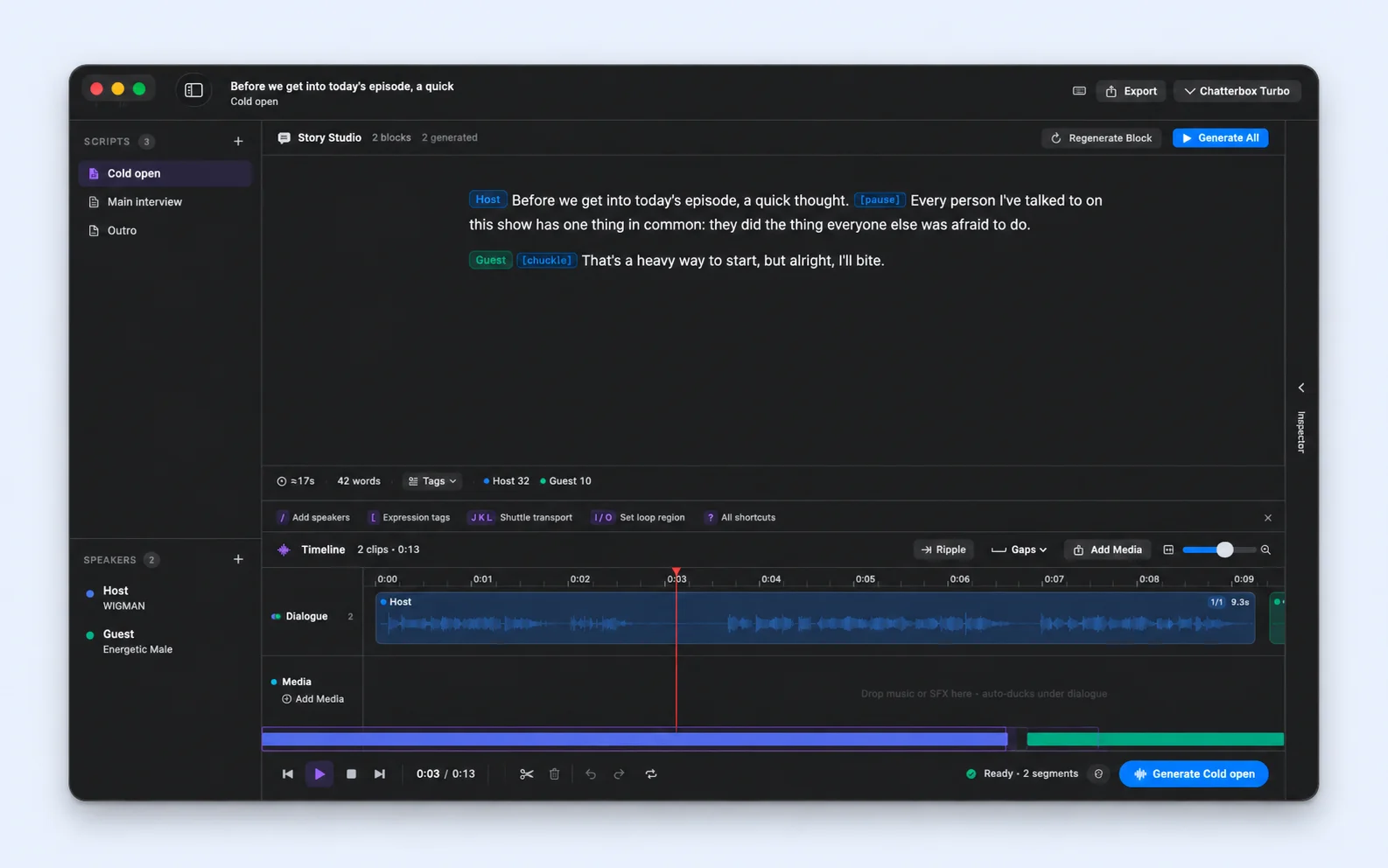 Murmur app interface